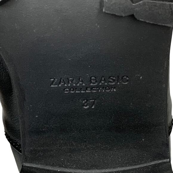 Zara Basic Collection Women Booties Black Size 6.5 - Picture 8 of 12